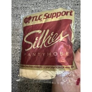 Silkies TLC Support‎ Pantyhose X Tall Off White  USA Vintage 351